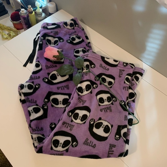 Panda PJ Lounge Pants (Fits M-L juniors - Picture 1 of 12